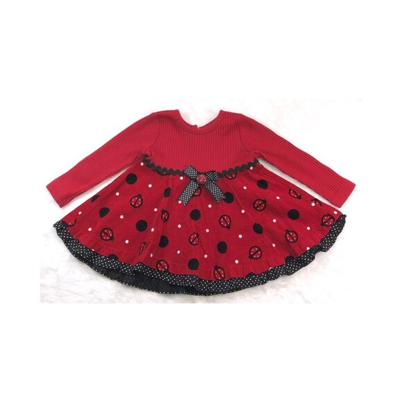 DRESS,  18m,  RARE EDITIONS,  ladybug - Picture 1 of 4